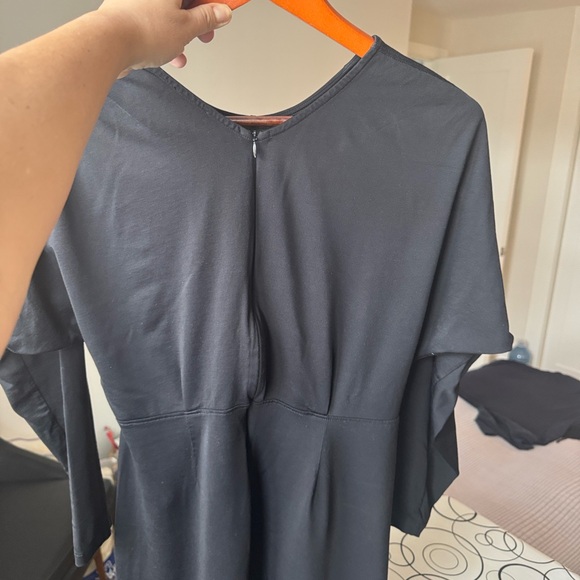 Massimo Dutti Black Midi Dress Large - Picture 5 of 13